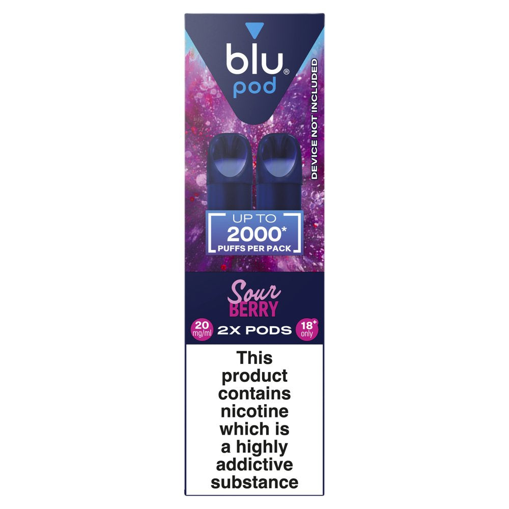Sour Berry blu Bar Prefilled Pods 20mg | 6 Pack Bundle