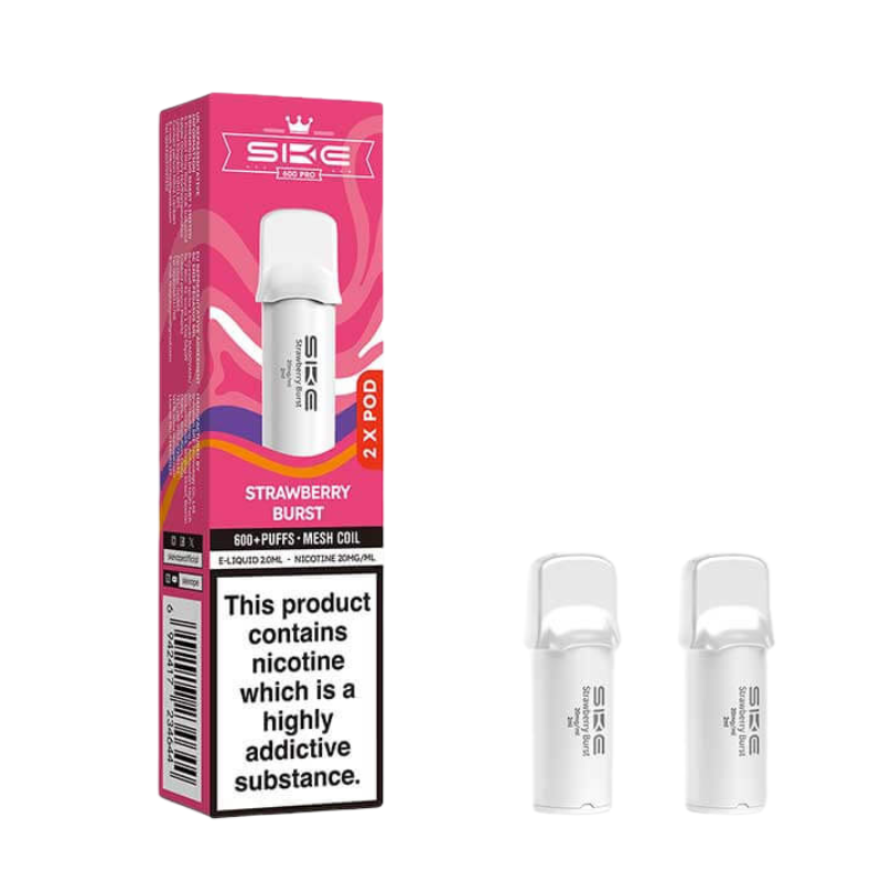 Strawberry Burst SKE Crystal Pro Prefilled Vape Pods 20mg - 2PK