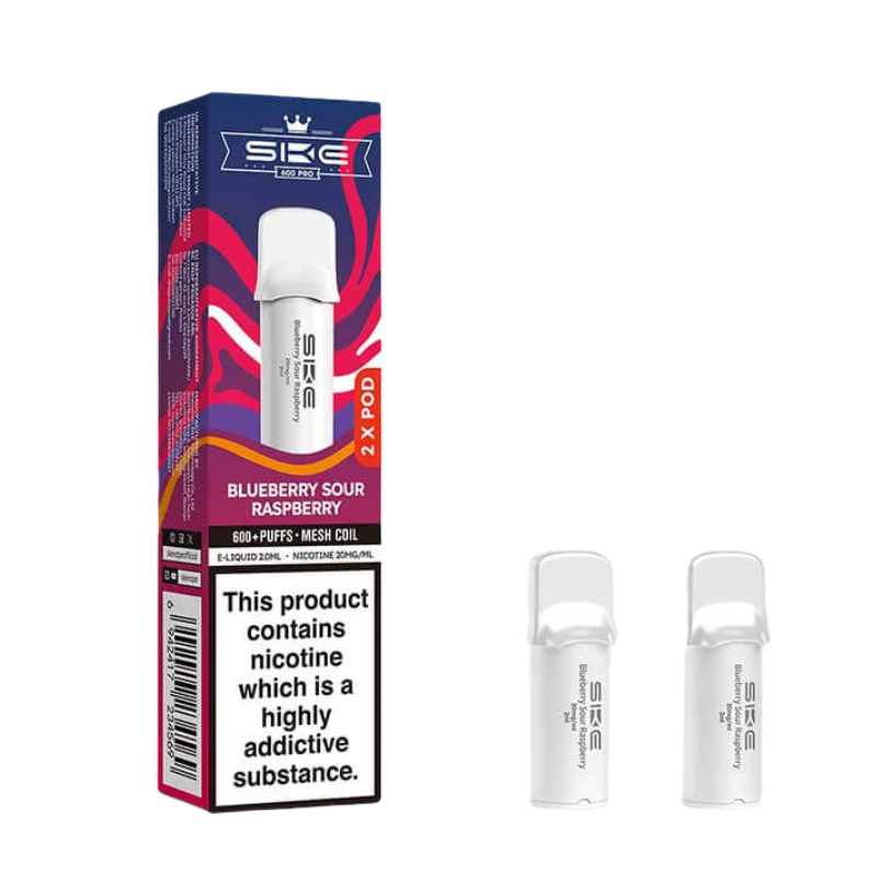 Blueberry Sour Raspberry SKE Crystal Pro Prefilled Vape Pods 20mg - 2PK