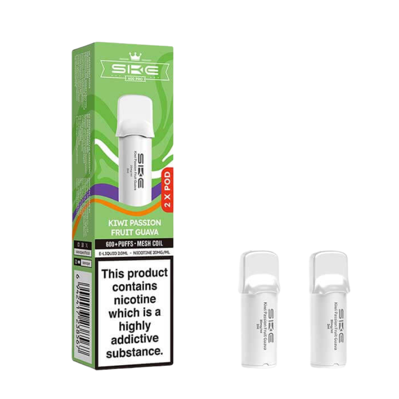 Kiwi Passion Fruit Guava SKE Crystal Pro Prefilled Vape Pods 20mg - 2PK