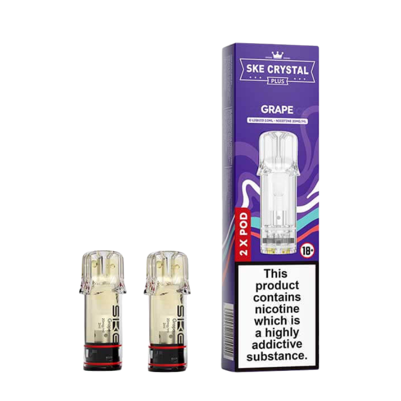 Grape SKE Crystal Plus Prefilled Vape Pods 20mg - 2PK
