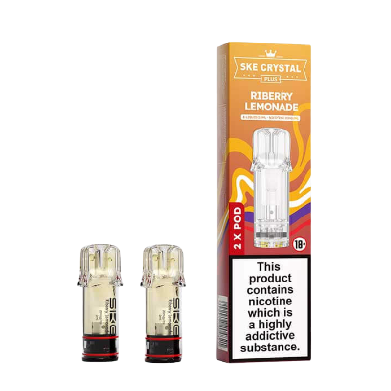 Riberry Lemonade SKE Crystal Plus Prefilled Vape Pods 20mg - 2PK