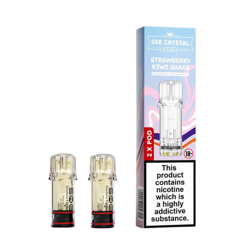 Strawberry Kiwi Shake SKE Crystal Plus Prefilled Vape Pods 20mg - 2PK