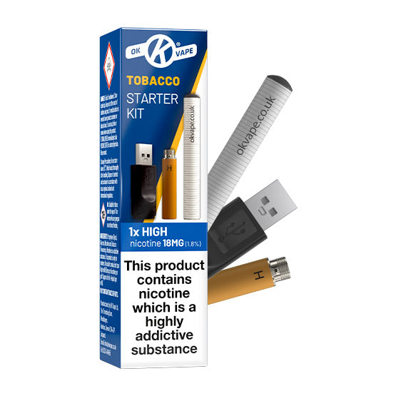 OK Cigalike Essentials Starter Kit – Tobacco (Ten Motives Compatible)