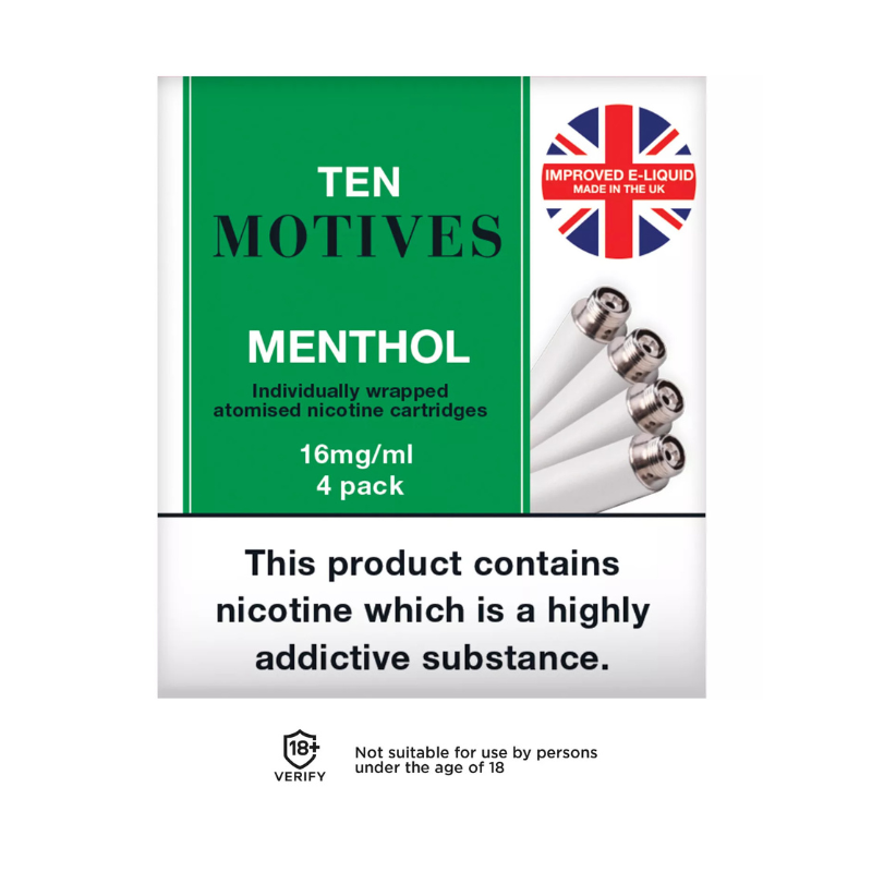 Ten Motives Menthol E-Cigarette Refills | 11mg & 16mg