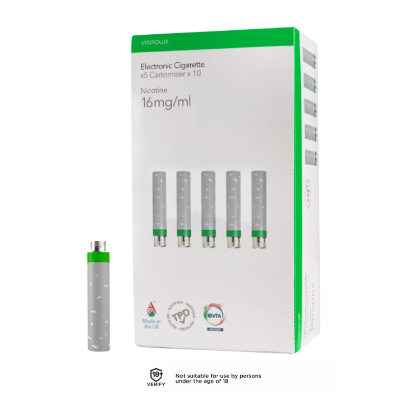 Vapourlites Menthol Cartomizer Refills - Mega 50 Refills