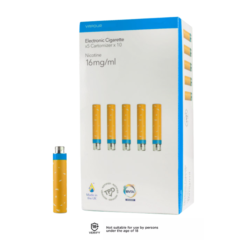 Vapourlites Tobacco Cartomizer Refills - Mega 50 Refills
