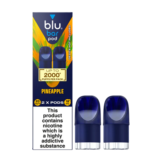 Pineapple blu Bar Prefilled Pods 20mg | 6 Pack Bundle