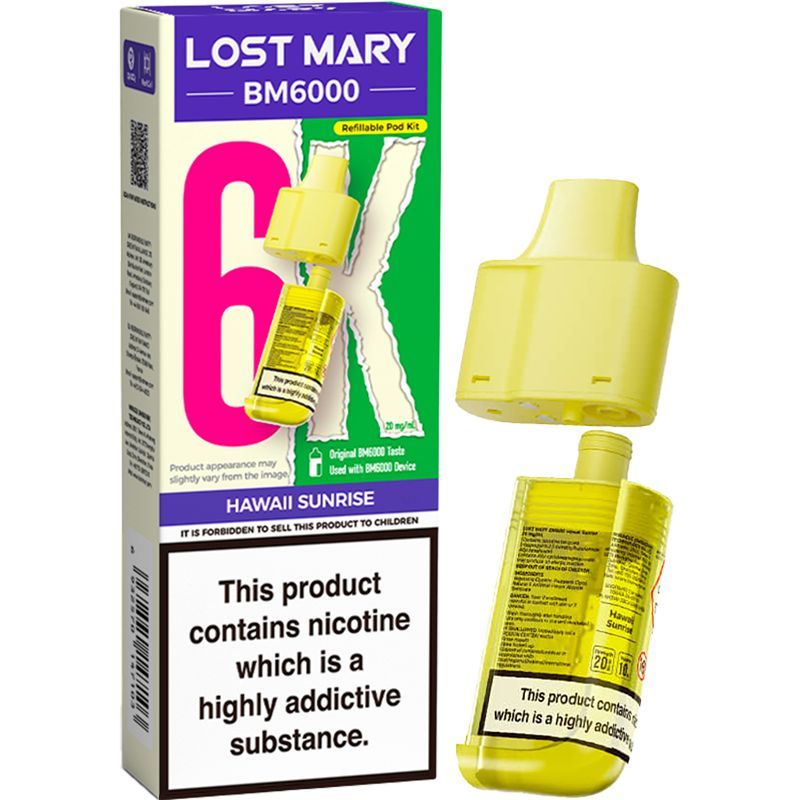 Hawaii Sunrise Lost Mary BM6000 Refill Pod