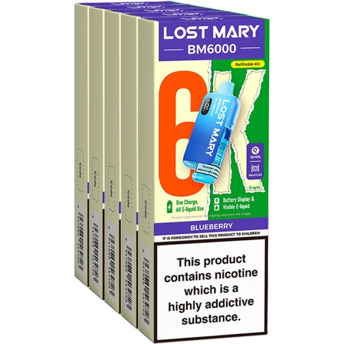 Lost Mary BM6000 Prefilled Pod Kit | Full Box 5 Pack - VAPOURS CLUB