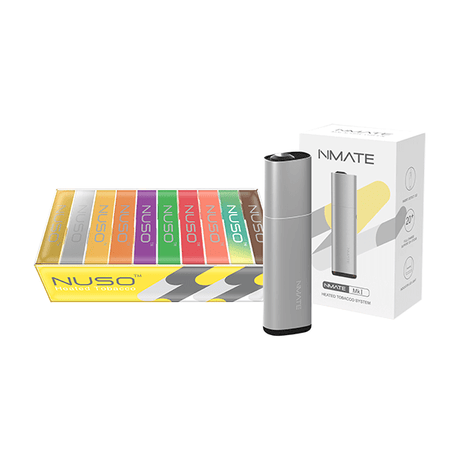 NUSO Heated Tobacco Sticks Starter Kit Pack - 4x tobacco, 6x fruity Packs & Nmate Device - PRONTO VAPES