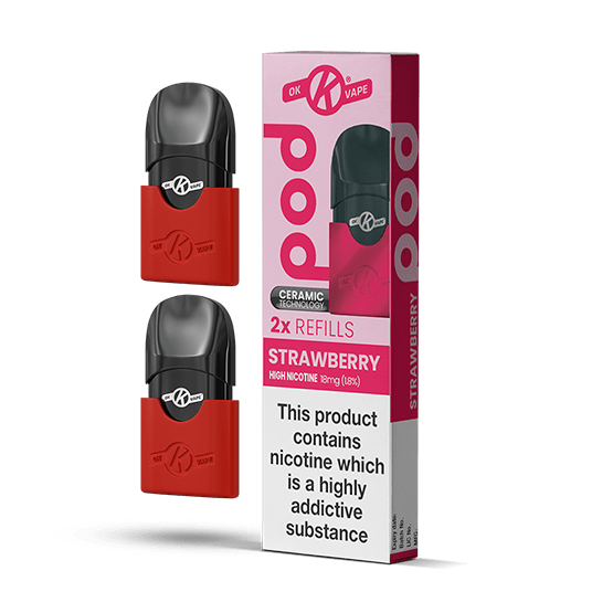 OK VAPE Strawberry Pod Refills - VAPOURS CLUB