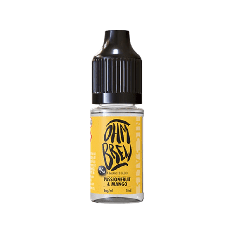 Passionfruit & Mango Ohm Brew Nic Salt 50/50 E-Liquid - VAPOURS CLUB