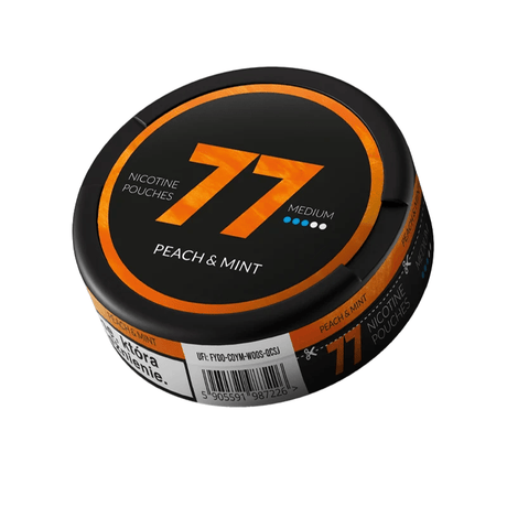 Peach & Mint 77 Slim Nicotine Snus Pouches 20mg - 20 Pouches - PRONTO VAPES