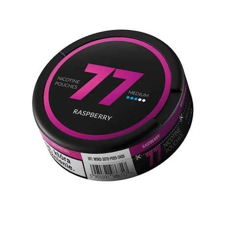 Raspberry 77 Slim Nicotine Snus Pouches 20mg - 20 Pouches - PRONTO VAPES