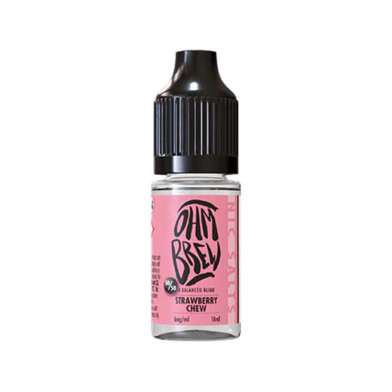 Strawberry Chew Ohm Brew Nic Salt 50/50 E-Liquid - VAPOURS CLUB