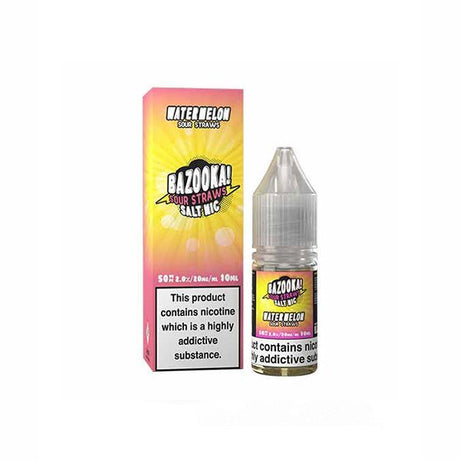 10mg Bazooka Sour Straws 10ml Nic Salts (50VG/50PG) - PRONTO VAPES