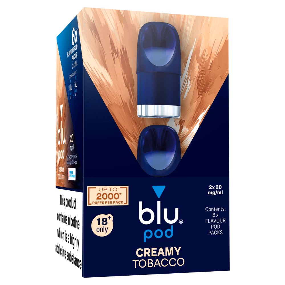 Creamy Tobacco blu Bar Prefilled Pods 20mg | 6 Pack Bundle