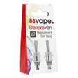 88Vape Deluxe Pen Replacement Coils | Pack of 2 - VAPOURS CLUB