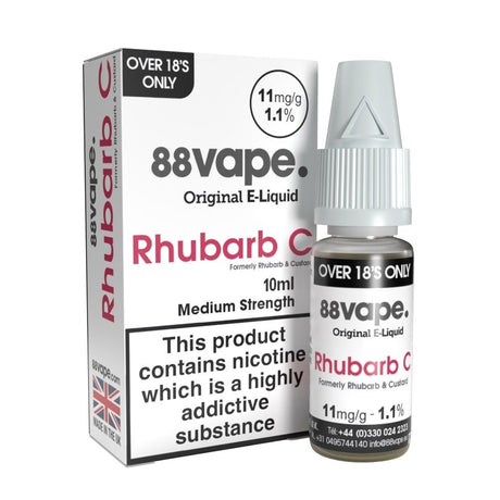 88vape Original Rhubarb & Custard E-Liquid - VAPOURS CLUB