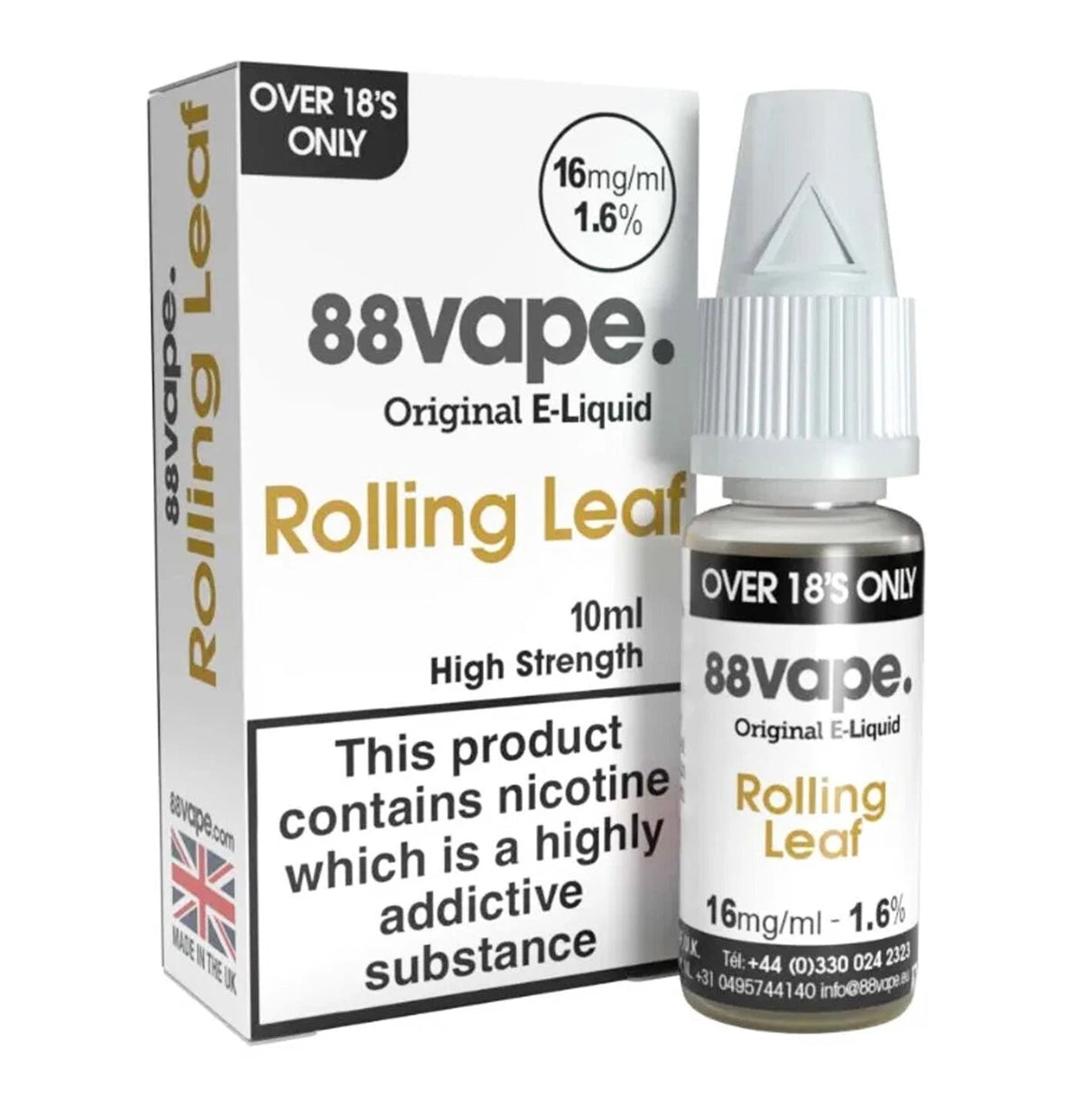 88vape Original Rolling Leaf Tobacco E-Liquid - VAPOURS CLUB