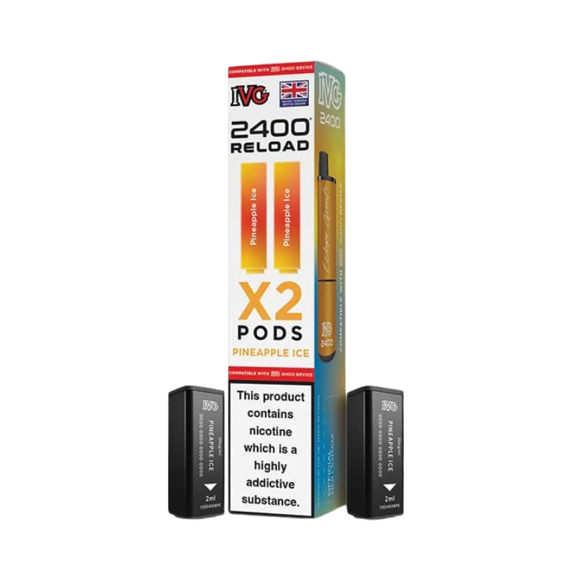 Pineapple Ice IVG 2400 Reload Prefilled Vape Pods 20mg - 2PK