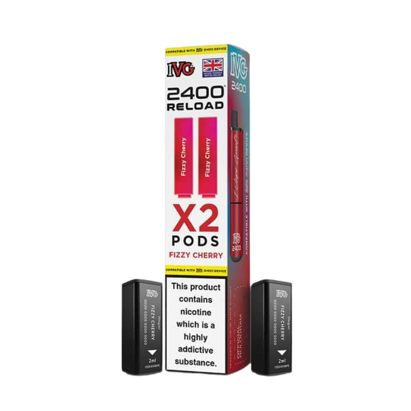 Fizzy Cherry IVG 2400 Reload Prefilled Vape Pods 20mg - 2PK