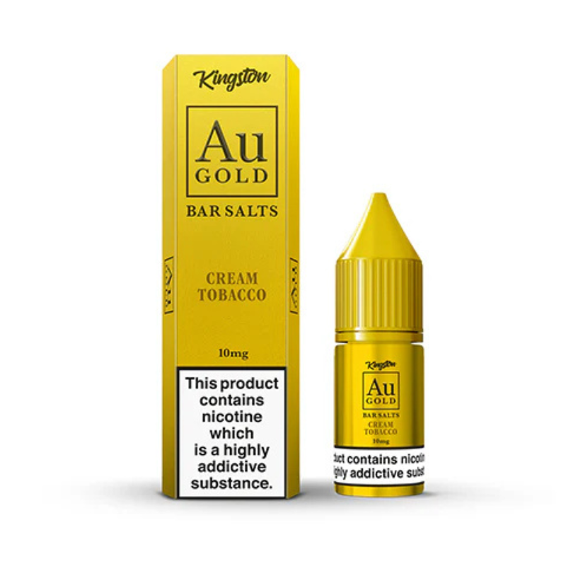 Cream Tobacco AU Gold Nic Salt E-Liquid by Kingston