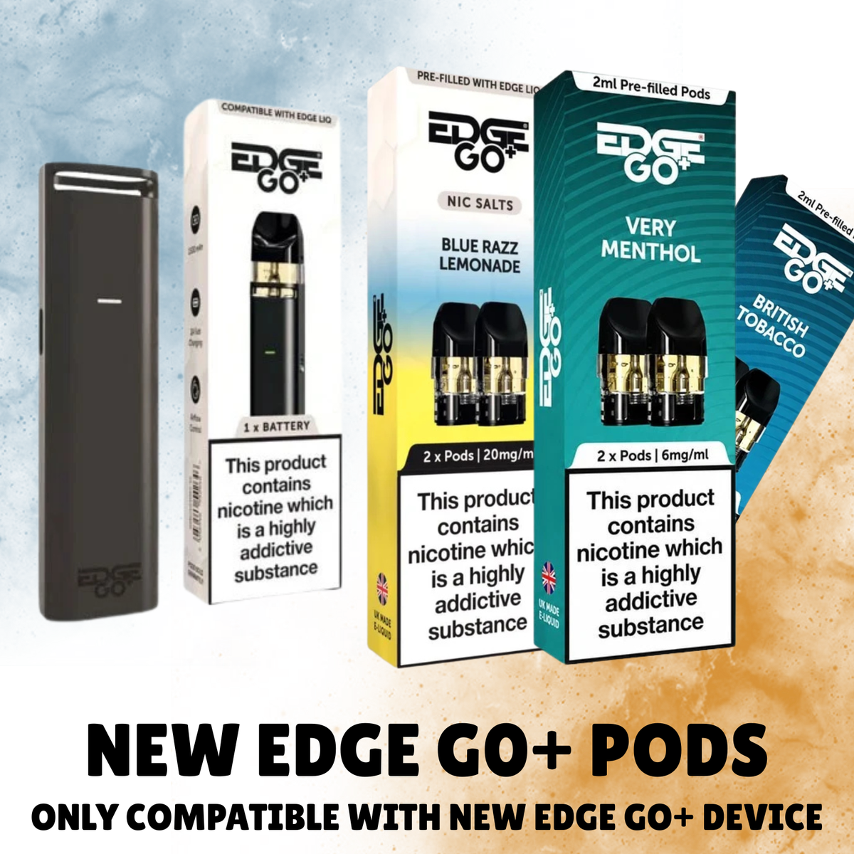 NEW EDGE GO+ British Tobacco Prefilled Pods