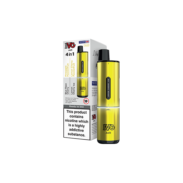 IVG Air 4 in 1 Disposable Rechargeable Pod Vape Kit 2400 Puffs - 20mg