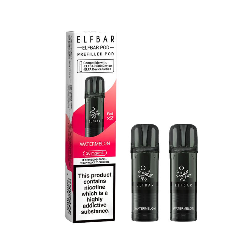 Watermelon Elf Bar 600 Prefilled Pods 2ml 20mg - 2 PK