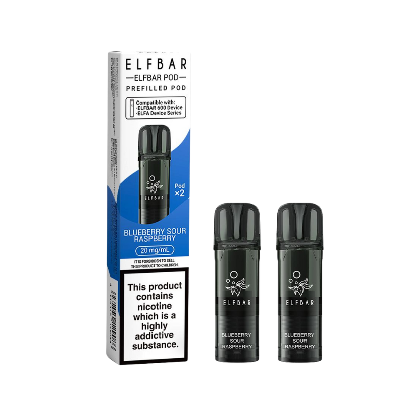Blueberry Sour Raspberry Elf Bar 600 Prefilled Pods 2ml 20mg - 2 PK