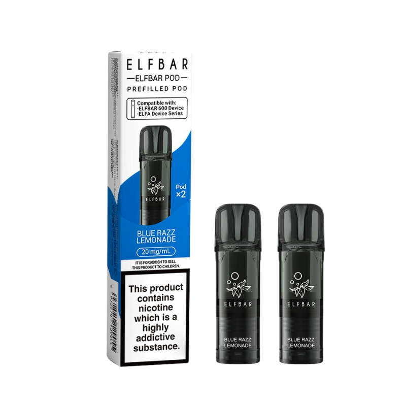 Blue Razz Lemonade Elf Bar 600 Prefilled Pods 2ml 20mg - 2 PK