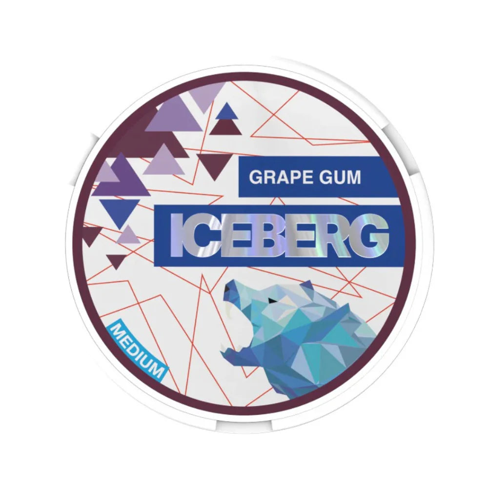 Grape Gum Iceberg Medium Nicotine Pouches 20mg - 20 Pouches