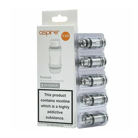 Aspire PockeX Replacement Coils 5 Pack - VAPOURS CLUB
