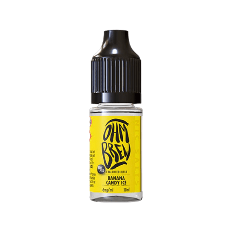 Banana Candy Ice Ohm Brew Nic Salt 50/50 E-Liquid - VAPOURS CLUB