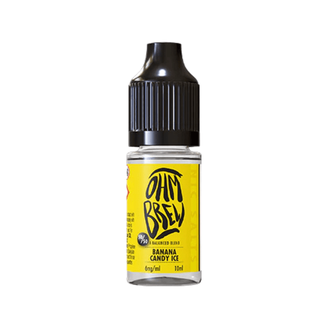 Banana Candy Ice Ohm Brew Nic Salt 50/50 E-Liquid - VAPOURS CLUB