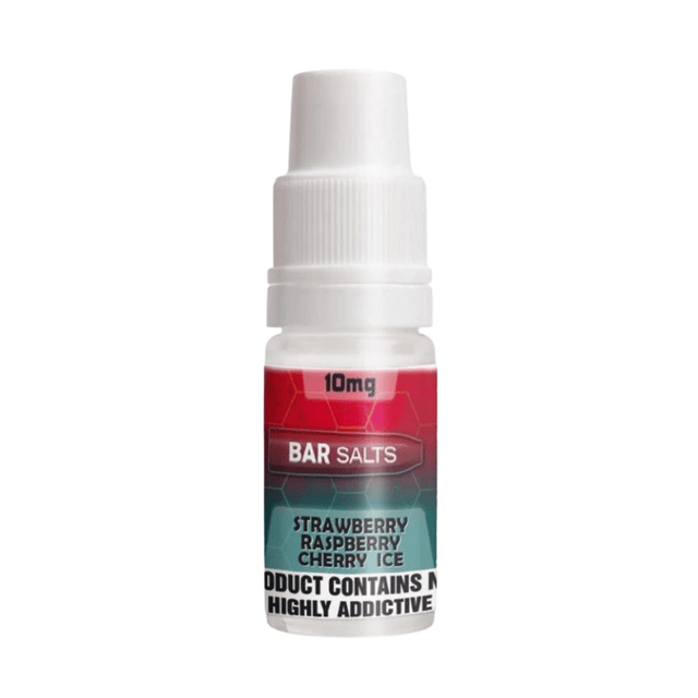BAR Salts Strawberry Raspberry Cherry Ice Nic Salt E-Liquid - VAPOURS CLUB