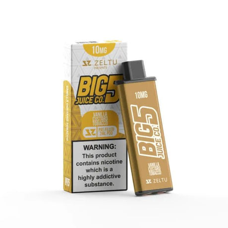 Big 5 – Vanilla Custard Tobacco Prefilled Zeltu X3 Pod - VAPOURS CLUB