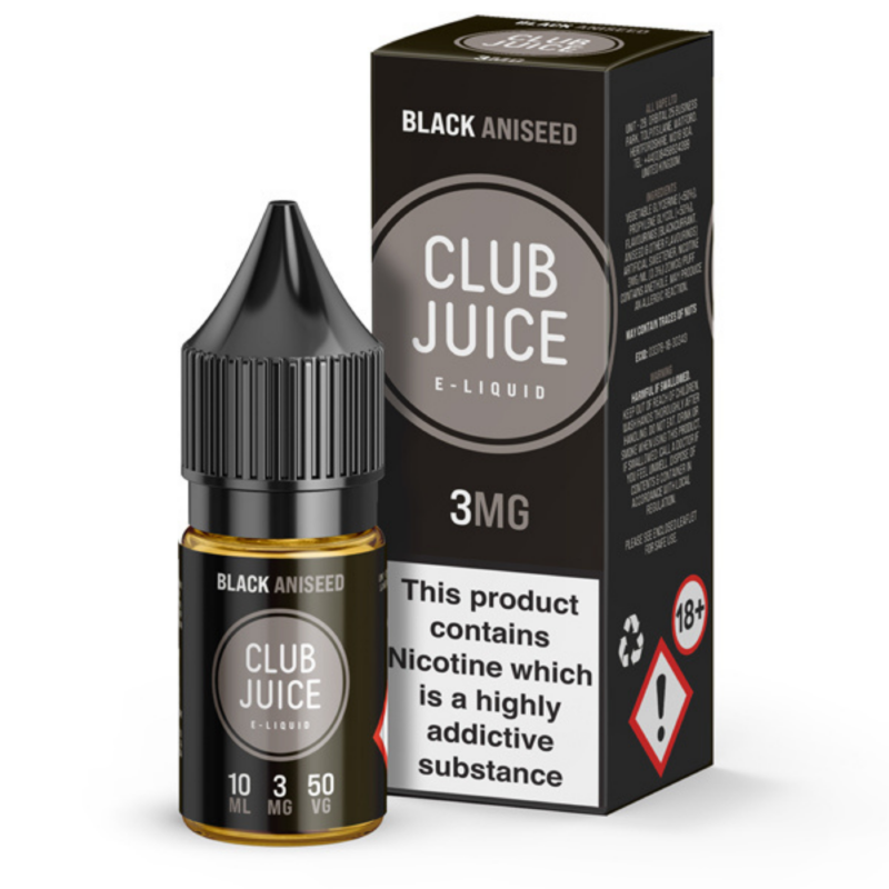 Club Juice Black Aniseed E-Liquid | 3mg, 6mg, 12mg & 18mg