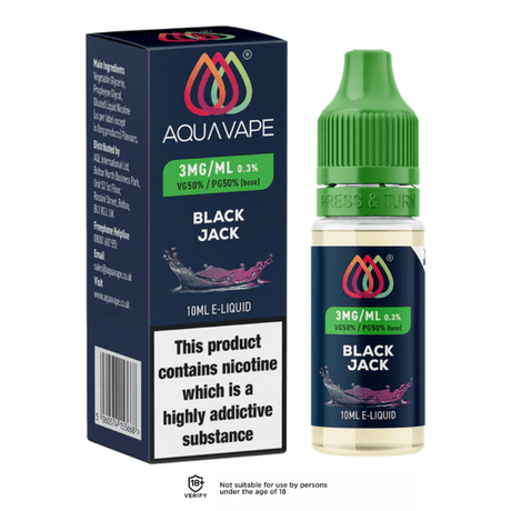 Black Jack AQUA VAPE E-Liquid - VAPOURS CLUB