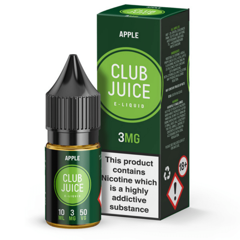 Club Juice Apple E-Liquid | 3mg, 6mg, 12mg & 18mg - VAPOURS CLUB