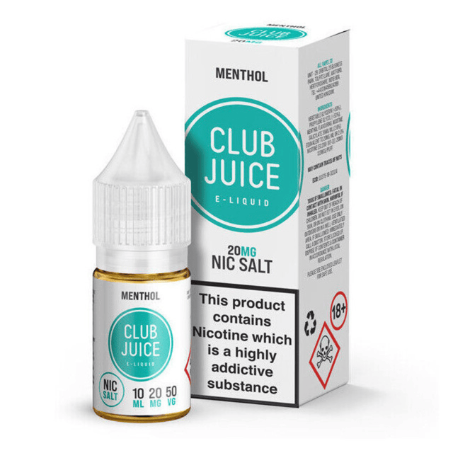 Club Juice Menthol Nic Salt E-Liquid | 5mg, 10mg & 20mg - VAPOURS CLUB