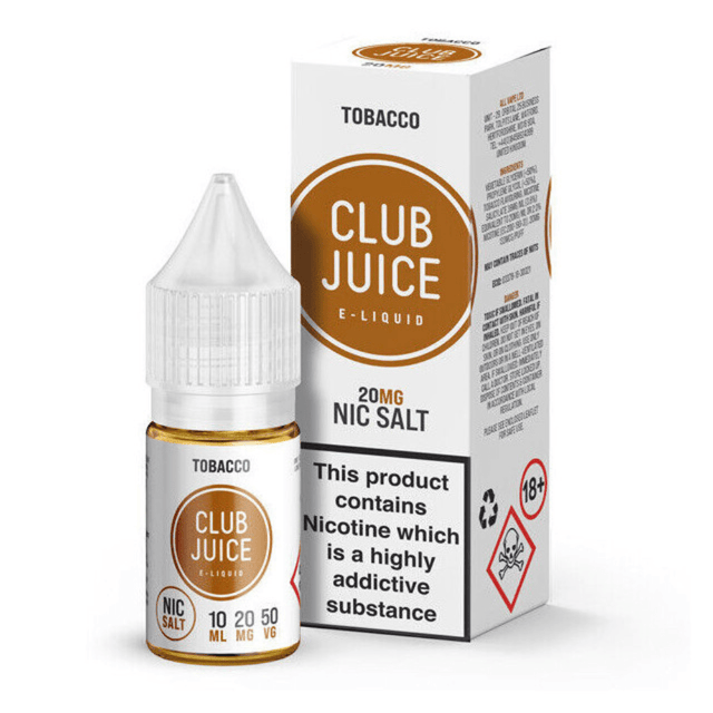 Club Juice Tobacco Nic Salt E-Liquid | 5mg, 10mg & 20mg - VAPOURS CLUB