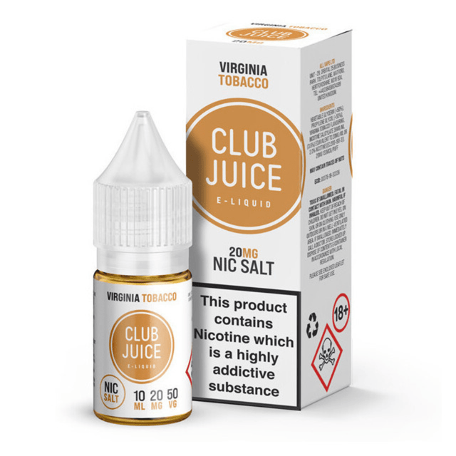 Club Juice Virginia Tobacco Nic Salt E-Liquid | 5mg, 10mg & 20mg - VAPOURS CLUB
