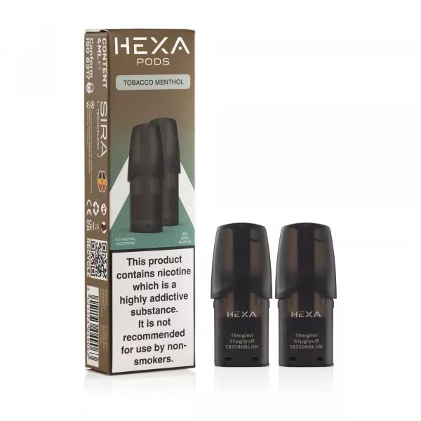 HEXA Tobacco Menthol Pods - VAPOURS CLUB