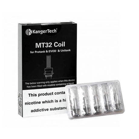 KangerTech Evod MT32 Replacement Coils 5 Pack – 1.8 Ohm - VAPOURS CLUB