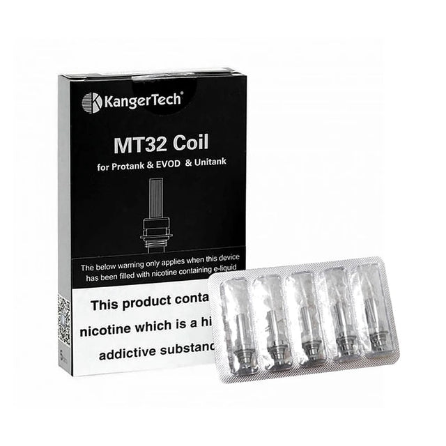 KangerTech Evod MT32 Replacement Coils 5 Pack – 1.8 Ohm - VAPOURS CLUB