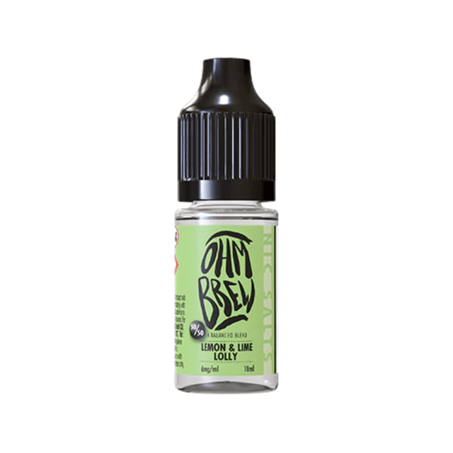 Lemon & Lime Lolly Ohm Brew Nic Salt 50/50 E-Liquid - VAPOURS CLUB