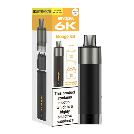 Mango Ice 88VAPE 6K Prefilled Pod Vape Kit - VAPOURS CLUB